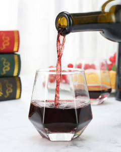 Set de 2 pahare diamant pentru vin sau whisky