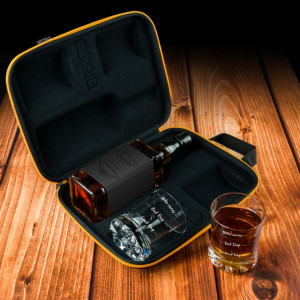 Set de Whisky Who Cares in carcasa Elegance