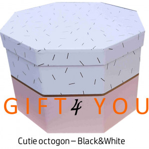 Cutie cadou octogon – Pink&White
