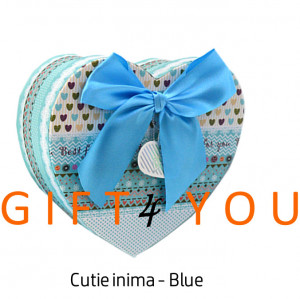 Cutie cadou inima - Blue