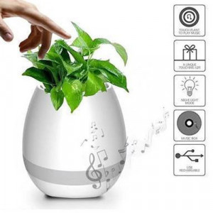 Ghiveci muzical smart cu bluetoth si lumini LED