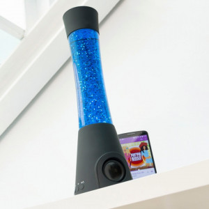 Lampa de lava - Tower Glitter cu Difuzor bluetooth si Microfon