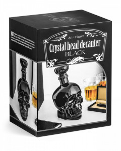 Sticla Decantor Whiskey Craniu Black