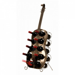 Suport chitara din metal pentru 10 sticle de vin