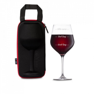 Pahar de vin urias Who Cares in carcasa protectiva Take Away