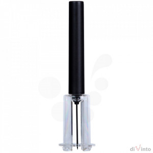 Set de servire vin in carcasa Elegance - racitor, tirbuson cu presiune de aer, antipicurator, dop de vid