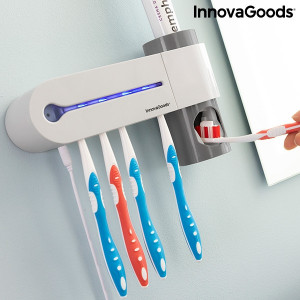 Sterilizator UV pentru periuta de dinti cu suport si dispenser pentru pasta