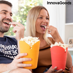 Aparat de Popcorn - Cutie pliabila silicon pentru microunde - 2 Buc