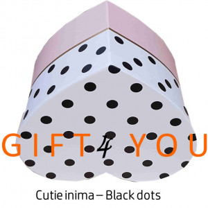 Cutie cadou Heart dots – Pink&White