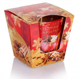 Lumanare parfumata Craciun Mar Copt si Scortisoara - Golden Christmas