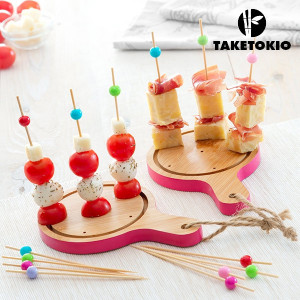 Set din bambus pentru servire aperitive TakeTokio 16 piese