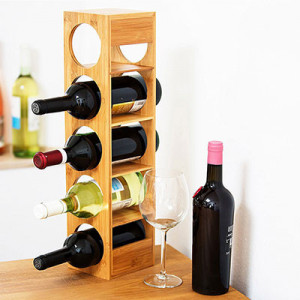 Cadru modular bambus pentru sticle de vin