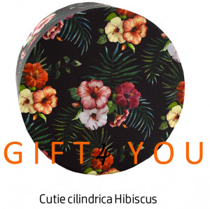 Cutie cadou rotunda - Hibiscus