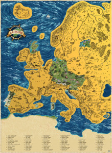 Harta razuibila a Europei DeLuxe XL