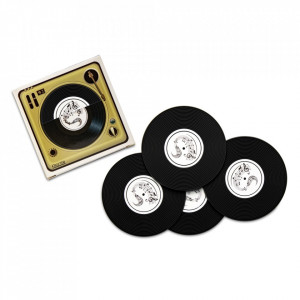 Set de suporturi pentru pahare discuri de vinil