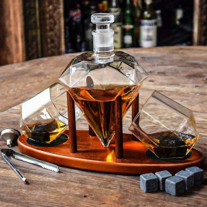 Decantor Diamant Deluxe cu 2 pahare