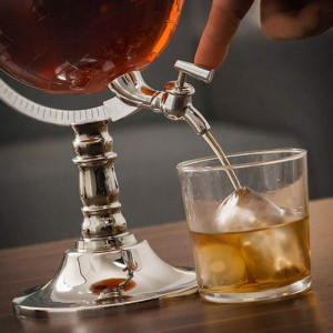 Decantor Glob Pamantesc cu robinet dozator pentru bauturi