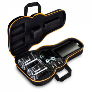 Guitar Whisky Set Who Cares - Set de whisky in carcasa Elegance cu forma de chitara