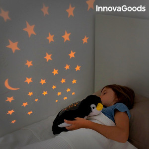 Pinguin de plus cu Proiector LED
