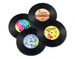 Set de suporturi pentru pahare discuri de vinil