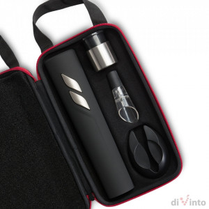 Setul iubitorului de vin - in carcasa Elegance - tirbuson electric, palnie cu aerator de vin, dop de vid