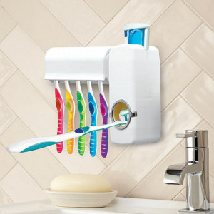 Suport pentru periute de dinti si dispenser pentru pasta