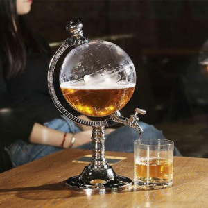 Decantor Glob Pamantesc cu robinet dozator pentru bauturi