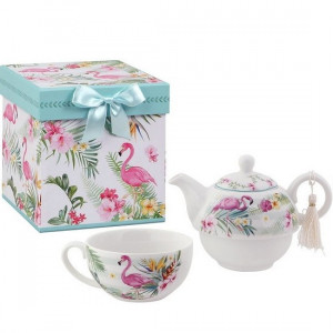 Set de ceai Pink Flamingo