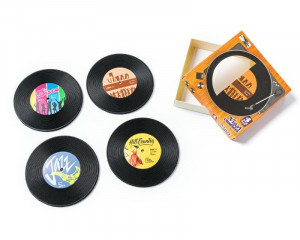 Set de suporturi pentru pahare discuri de vinil