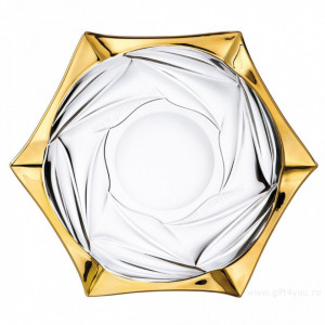 Cadou De Lux Cristal Bohemia - Set Vaza si platou pentru fructe colectia Elisee Aura