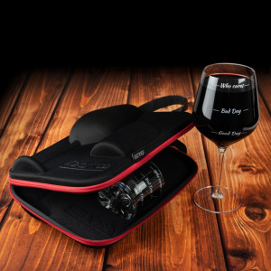 Set de pahar gigantic pentru vin Who Cares si pahar shot in carcasa Elegance