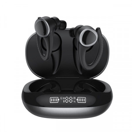Casti fara fir cu microfon, stereo, earbuds, earhook, waterproof, VG-T09