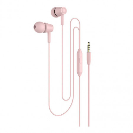 Casti In-EAR Stereo cu Jack 3.5mm si Microfon, Roz - PM-0050-V2