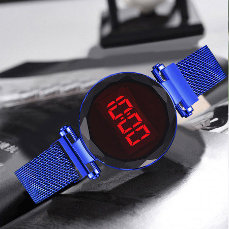 Ceas Dama Fashion Digital Led, Albastru Q521-V2