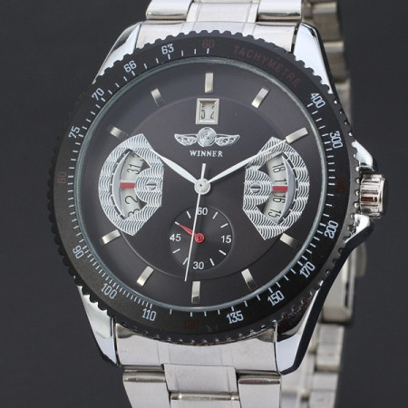 Ceas Barbatesc Automatic Winner D164-NEGRU/ARGINTIU