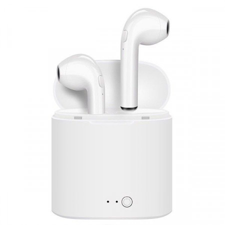 Casti audio wireless cu bluetooth i7S tip in-ear pentru IOS, Windows si Android