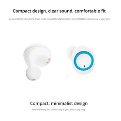 Earphones Bluetooth TWS-C12 Power Bank White