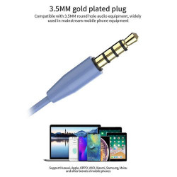 Casti In-EAR Stereo cu Jack 3.5mm si Microfon, Alb, PM-0052