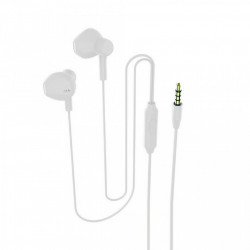 Casti In-EAR Stereo cu Jack 3.5mm si Microfon, Alb, PM-0053
