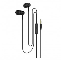 Casti In-EAR Stereo cu Jack 3.5mm si Microfon, Negru, PM-0050-V1