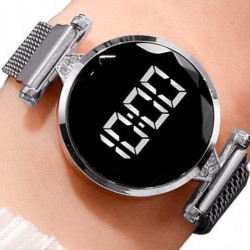Ceas Dama Fashion Touch Screen Digital, Argintiu, LD093-V1