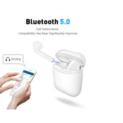Casti audio wireless cu bluetooth i9S tip in-ear pentru IOS, Windows si Android, 10103
