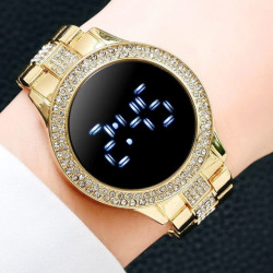 Ceas Dama Fashion Touch Screen Digital, Auriu, LD092-V2