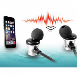 Casti Bluetooth In-Ear Wireless cu magnet pentru telefon mobil sau tableta, microfon si acumulator 5V, incarcare la USB 5V, model sport Envisage RVT-XT11, negru