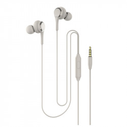 Casti In-EAR Stereo cu Jack 3.5mm si Microfon, Alb, PM-0052