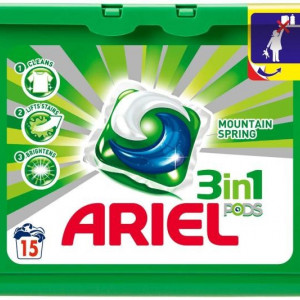 Detergent capsule 15/cutie 3 in 1 pods verzi Ariel