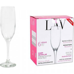 Set 6 pahare sampanie 220ml Venue