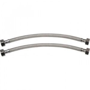 Set 2 racorduri flexibile cu invelis din cauciuc 1/2-60cm