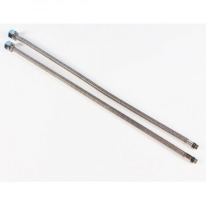 Set 2 racorduri flexibile cu invelis cauciuc baterii monocomanda 1/2-40cm Inox