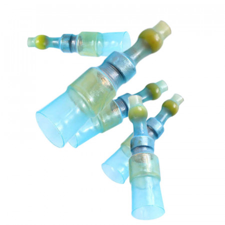 Set 20 morsete termocontractibile, cu spirala de cupru si lipire cu cositor, E-LOCKS, galbene, diametru 9,0 mm
